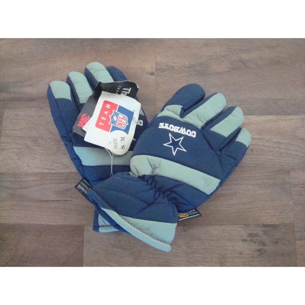 DALLAS COWBOYS GLOVES WINTER THINSULATE  DEADSTOCK‎  VINTAGE T7
